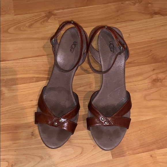 Ugg Isadora brown wedge sandals - Picture 2 of 10